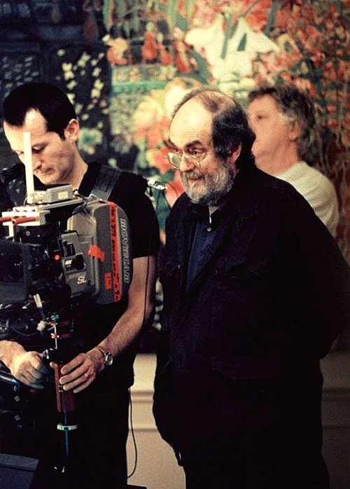 Stanley Kubrick on the 1997-98 set of  Eyes Wide Shut ; the movie holds the Guinness World Record for the longest continuous film shoot, at 400 days